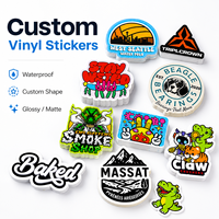 Autocollant personnalisé avec impression étanche, logo, emballage, vinyle brillant, holographique, découpe personnalisée, épreuvage gratuit