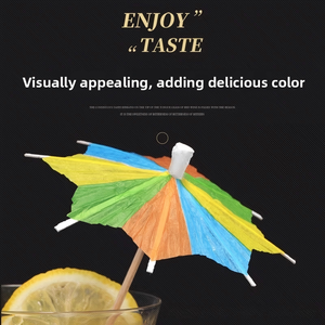 50 Palillos Decorativos con Forma de Paraguas Pequeños de 10 cm de Largo, Palillos para Frutas, Decoración de Cócteles, Palillos para Pasteles, Palillos con Forma de Paraguas para Platos de Frutas - Product Image 5