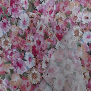 Tissu Popeline 100% Coton Imprimé Numérique Floral Impressionniste Artistique Uni 100GSM Motif Floral Peint Intégral Chic pour Robe - Product Image 4