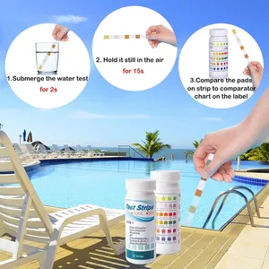 Testeur d'eau multifonction 6 en 1 pour <span class=keywords><strong>piscine</strong></span> et spa : chlore, pH, alcalinité totale, <span class=keywords><strong>acide</strong></span> <span class=keywords><strong>cyanurique</strong></span> (pour bandelettes) - Product Image 6