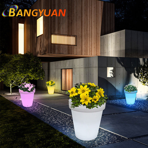 Vaso di fiori da giardino con incandescente per balcone Patio vaso artificiale sala fioriere illuminazione esterna mobili <span class=keywords><strong>Led</strong></span> vaso di fiori - Product Image 1