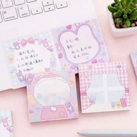 Bloc-notes créatif à motif de fleurs de prunier de style chinois, autocollant amovible, notes adhésives