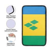 Tapis d'accoudoir pour console centrale de voiture, type fin, imprimé drapeau de Saint-Vincent-et-les Grenadines, coussin d'accoudoir confortable pour la conduite quotidienne