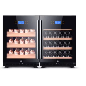 Mini refrigerador para latas y bebidas, refrigerador con puerta de cristal para cerveza, Soda o botella de vino, dispensador de bebidas pequeño para el hogar y la Oficina, 150 - Product Image 1