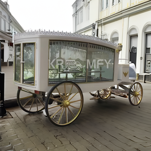 Antiguo ataúd de lujo tirado por caballos, carro fúnebre, remolque eléctrico para eventos especiales, transporte funerario - Product Image 5