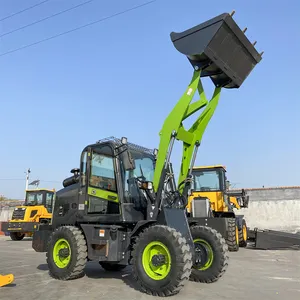 1000Kg Kleine Diesel Elektrische Lader Mini Wiel Voorste Eindlader Met Standaard Emmer Te Koop