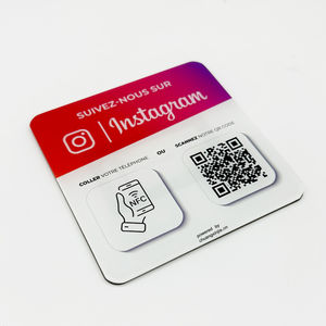 13.56MHz NFC สัญญาณรีวิว Google ที่กำหนดเองแสดงรหัส QR แผ่นสื่อสังคม NFC อะคริลิค Google Review แผ่น NFC - Product Image 1