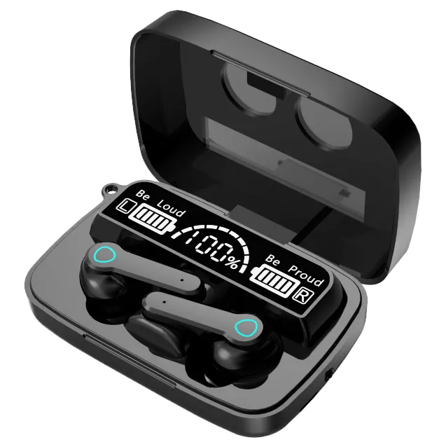 2000mAh LED Flash Sport Stereo in-Ear M19 TWS Macaron TWS Auricolare Senza Fili Auricolari 5.1 IPX7 Cuffia Impermeabile auricolare