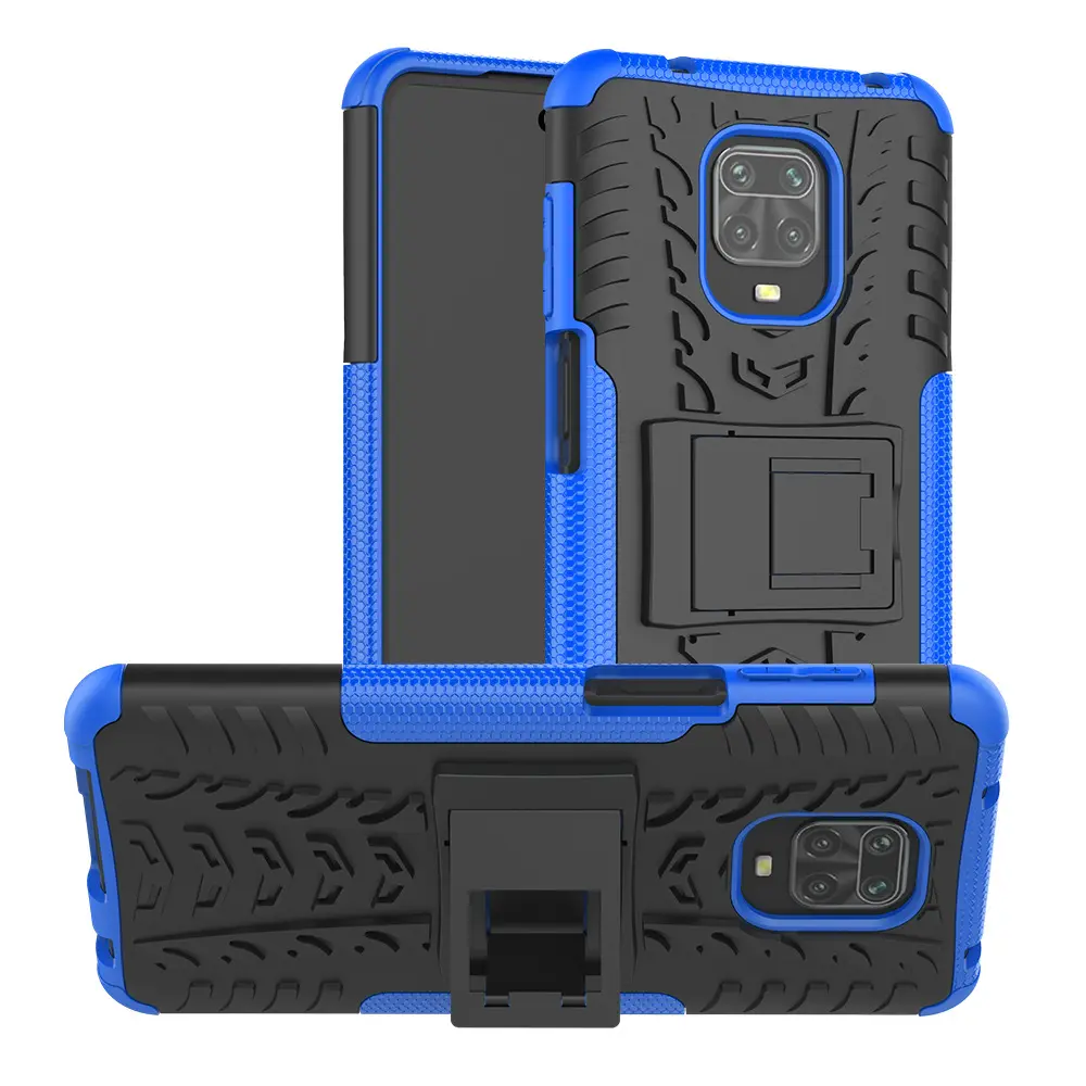 Chaser Armor Hybrid TPU PC Textured Grid Finishing Phone Case for Xiaomi Redmi Note 9S Note9Pro Note 9Pro Max