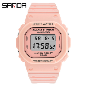SANDA – montre de Sport pour femmes, bracelet Transparent, horloge numérique LED, montre électronique pour dames, Mujer Feminino 2009 - Product Image 1