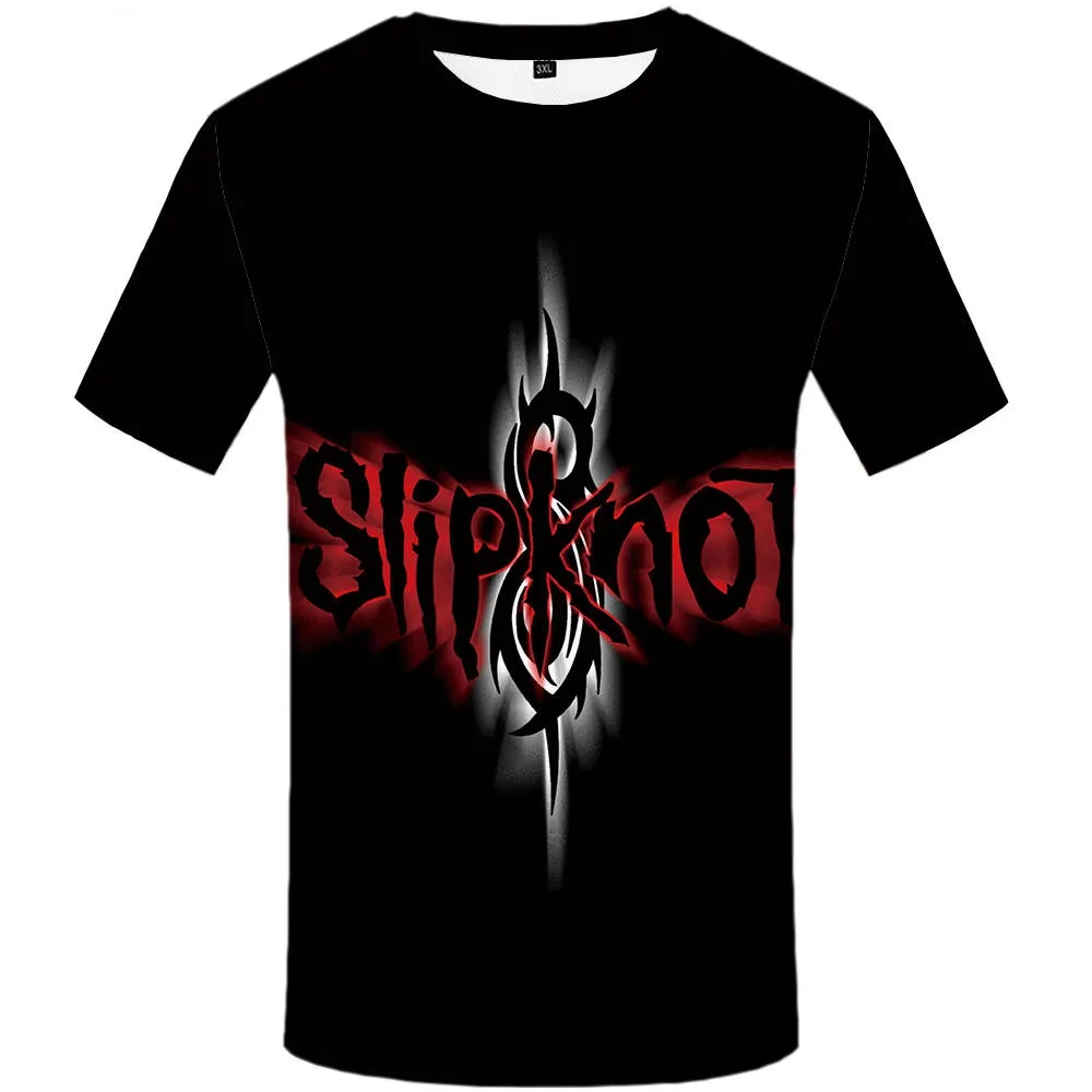 Slipknot T camicia Gotico Maglietta Punk Parti Superiori A Dondolo Vestiti Camicie Tees Men Divertente Hip hop Top Rock