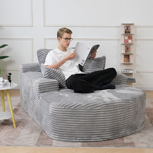 अतुनस न्यूनतम फैंसी फोल्डेबल एकल सोफे बेडरूम के लिए आरामदायक फर्नीचर लाइट ग्रे एकल सोफे आरामदायक फर्नीचर - Product Image 4