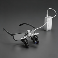 Loupes dentaires binoculaires portables avec lampe LED 4X, ergonomiques, pour interventions chirurgicales