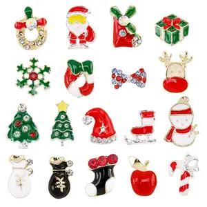 Acessórios para decoração de unhas, acessórios para decoração de unhas, cristais e strass 3d, materiais de natal