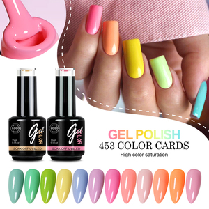 เจลยูวี CX Beauty แบบแข็ง 453 สี เจลสีพื้น เจลสีกลิตเตอร์ 15 มล. ยาทาเล็บ - Product Image 2