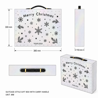 Boîte cadeau rigide portable personnalisée avec poignée de transport, sangle tressée et accessoires métalliques dorés pour l'emballage de gâteaux de lune et de thé, vente en gros OEM
