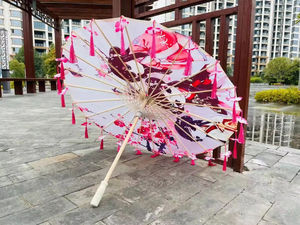 Mariage bambou Parasol japonais parapluie huile papier blanc voyage extérieur Super marchés toutes saisons artisanat fait à la main chinois - Product Image 6