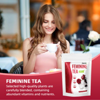 Té Herbal Femenino Natural Sin Cafeína ni Gluten, Té de Roselle y Morera para el Bienestar Femenino, Equilibrio de la Salud Interna