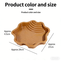 Bassin de bain pour reptiles semi-aquatiques à bordure en dentelle, bac d'alimentation et de trempage en ABS, écologique, durable et décoratif