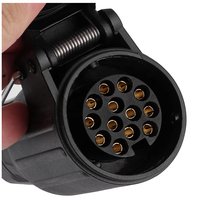 Adaptateur de câblage pour prise de remorque US 4 broches à connecteur plat vers prise de remorque EU 13 broches, convertisseur de câblage circulaire portable pour éclairage de remorque