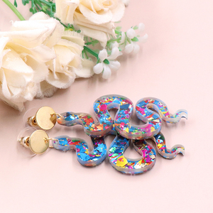 Personalizado serpiente espeluznante Halloween acrílico colgante pendiente joyería para mujeres directo de fábrica - Product Image 6