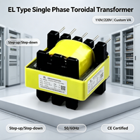 Transformateur toroïdal monophasé de type EL 110V 220V AC/AC personnalisable VA élévateur/abaisseur CE/ pour 50/60Hz pour usage industriel