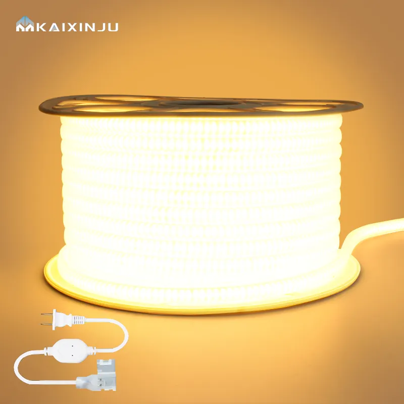 cob-lampe mit led-lichtstreifen 220 v silikon lineares flexibles wasserdichtes hochspannungs-freiluft-ultrakleinlicht