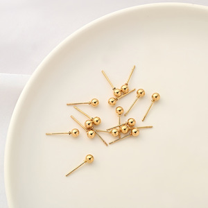 <b>Stud</b> <b>Earrings</b> Ball Shape Zinc Alloy Gold Silver Color Unisex Fashion Jewelry Accessories EZ 01 - Product Image 3