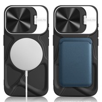Coque de protection antichoc pour téléphone portable avec support de lentille 3D Anomaly Design et aimant pour iPhone 16 Pro Max 15 17 13