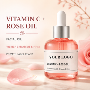 Sérum Visage Vitamine C Marque Privée HKH à l'Huile de Rose Éclaircissant Soin de la Peau Formule Personnalisée OEM ODM Emballage Flacon Compte-gouttes - Product Image 3