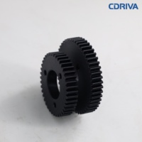 Polea de Nylon POM con Dientes Rectos Personalizada de Alta Calidad 36T, Polea de Transmisión Síncrona Negra