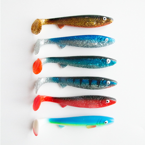 Grandes leurres souples en plastique à queue en T, Swimbait en PVC 6,5 po 1,3 oz, <span class=keywords><strong>Leurre</strong></span> souple type Minnow Shad 16,5 cm 34 g, <span class=keywords><strong>Leurre</strong></span> souple à queue de pagaie pour <span class=keywords><strong>brochet</strong></span> - Product Image 4