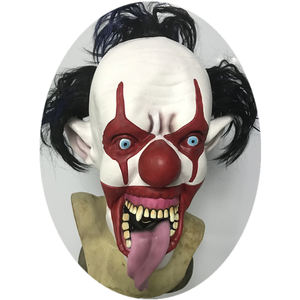 Máscara <span class=keywords><strong>de</strong></span> payaso espeluznante <span class=keywords><strong>película</strong></span> <span class=keywords><strong>de</strong></span> terror <span class=keywords><strong>Joker</strong></span> disfraz <span class=keywords><strong>de</strong></span> cara <span class=keywords><strong>completa</strong></span> fiesta Festival Cosplay Prop decoración para adultos marrón - Product Image 6