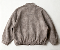 Blouson Bomber de Luxe en Daim pour Homme – Coupe Boxy Vintage, Col Montant, Motif Lettres – Qualité Supérieure pour l'Hiver