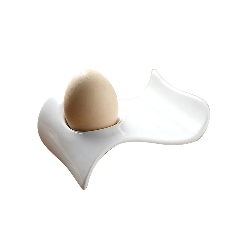 Unique shape design restaurant hotel porcelain decorative egg stands for sale