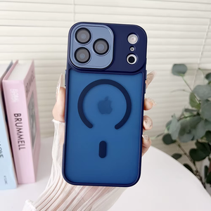 Coque de téléphone portable antichoc en TPU+PC avec anneau magnétique pour 16 Pro Max, style mat effet peau - Product Image 2