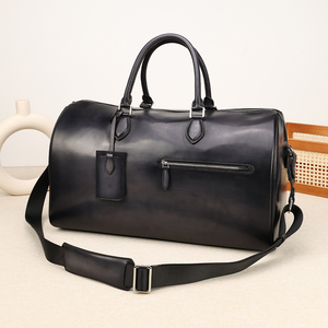 Bolsa de Viaje Retro de Cuero Genuino para Hombre Zenos, Bolso de Mano Ejecutivo de Alta Calidad con Cierre de Cremallera, Gran Capacidad, Bolsa Deportiva Resistente - Product Image 2