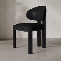 Chaise de salle à manger en bois massif de style italien, chaise à dossier de luxe léger, chaise de bureau à domicile, chaise minimaliste pour hôtel, maquillage et loisirs