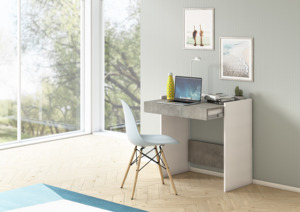 Mesa italiana de un asiento para personal, escritorio de oficina, Pc, con cajón, para ordenador - Product Image 5