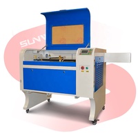 6040 50W 60W 100W ขนาดเล็ก Co2เครื่องแกะสลักเลเซอร์,600*400เครื่องแกะสลักเลเซอร์สำหรับไม้ MDF แผงกระจก