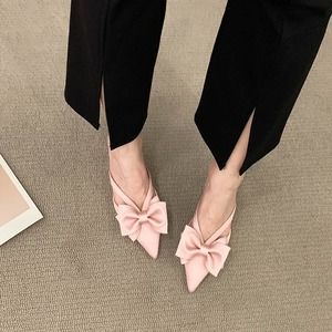 French Baotou Half Female Spring and Summer Wear New Women's Pointy Muller High Heels Small Slippers - Product Image 5