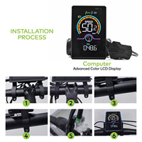 S861 [Haytrix] Pantalla LCD para Bicicleta Eléctrica, Velocímetro para Bicicleta de Carretera, Ordenador de Ciclismo, Accesorios para Bicicletas, Kit de Conversión para Bicicleta