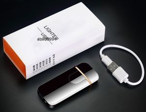 Briquet électronique sans flamme étanche au vent rechargeable par USB Briquet à double face à induction tactile - Product Image 4