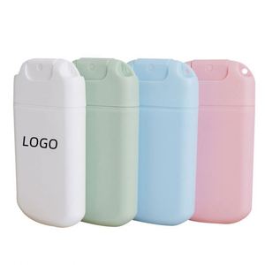 Bouteille pulvérisateur en plastique à logo personnalisé, format carte de crédit, 20 ml, 30 ml, pour désinfection à l'alcool - Product Image 1