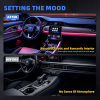 Kit de Iluminación Interior RGB para Auto, Tiras LED Impermeables para Tablero/Puertas, Fácil Instalación DIY con Control Remoto Inalámbrico para SUV/Sedán