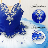 T0330 Vente chaude Costumes de tutu bleus classiques orientaux Robes de performance pour filles Tenues de danse de scène Jupes tutu pour adultes