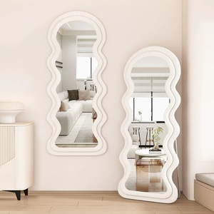 <span class=keywords><strong>Miroir</strong></span> sur pied en velours Teddy, <span class=keywords><strong>grand</strong></span> format, irrégulier, en <span class=keywords><strong>bois</strong></span>, pour décoration intérieure, vente en gros - Product Image 1