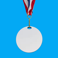 Médailles de récompense en bois imprimées par sublimation médailles de récompense d'évènements sportifs MDF double face 65*65*3mm