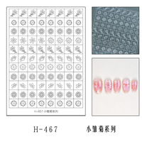 Nouvel Arrivage Pochoirs pour Airbrush pour Ongles, Motifs de Fleurs de Printemps (Rose, Tulipe), Autocollants Creux pour Ongles, Embouts de Manucure Airbrush