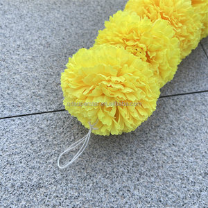 Caléndula de 2 m, flor grande de vid, flor simulada, decoración del hogar para boda, tela de seda falsa, guirnalda de flores de caléndula, venta al por mayor - Product Image 5